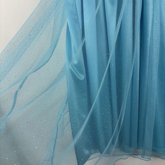 Disney Elsa Frozen Girls Costume/Night Gown/Play Dress Size 8 - Picture 7 of 7